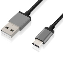 USB Type C to USB 2.0 Data Charge Cable Braided Cable with Reversible Connector